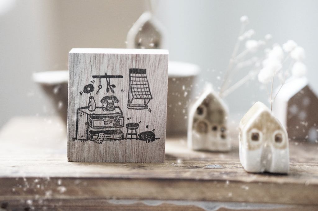 Black Milk Project Home Sweet Home Rubber Stamp - Cabinet