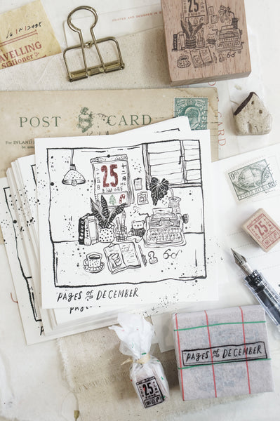 Pages of December - Postcard