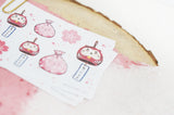Neko Daruma Furin (Mini Sticker Sheet)